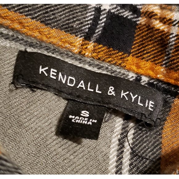 Kendall & Kylie Long Sleeve Button Up Plaid Shirt | Women's Small S Pre-owned - Picture 4 of 9